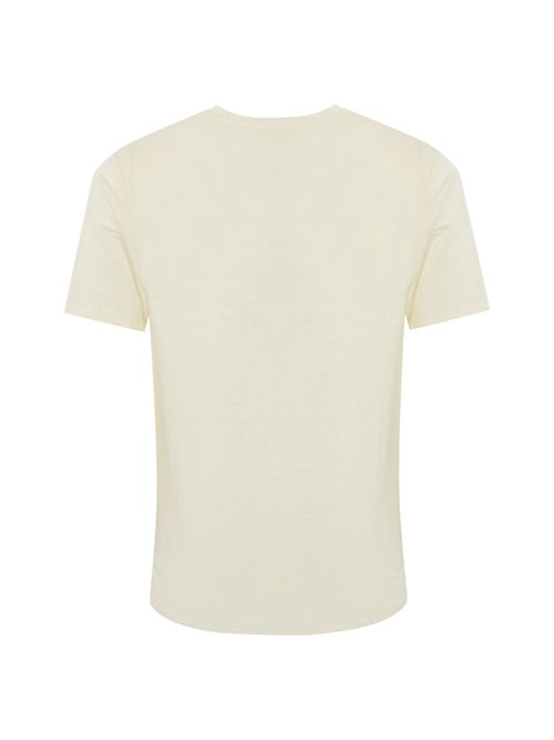 T-shirt con scollo a V in lino Burro DANIELE FIESOLI | DF 0601600